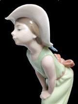 3QV売切！税無し☆リヤドロ★LLADRO★鏡の前で(若草色の少女)★5009★フィギュリン★陶器人形★オブジェ★現品限り★0529-13_画像8