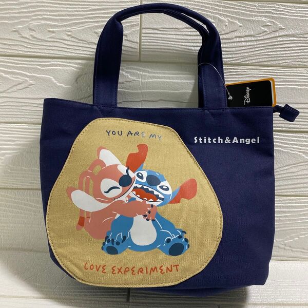 ディズニー スティッチ&エンジェル ミニトートバッグ 可愛い お洒落 個性的 カジュアル 新品 未使用