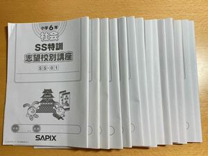 SAPIX サピックス 小6 社会・理科 SS特訓 志望校別講座