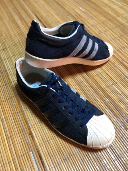 SUPERSTAR スエード ネイビー×スネークUS8 JPN26cm