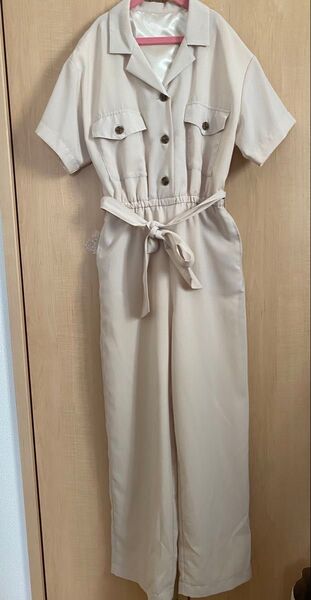 INGNIイング ベージュ☆ 半袖シャツ オールインワン Mパンツ 美品