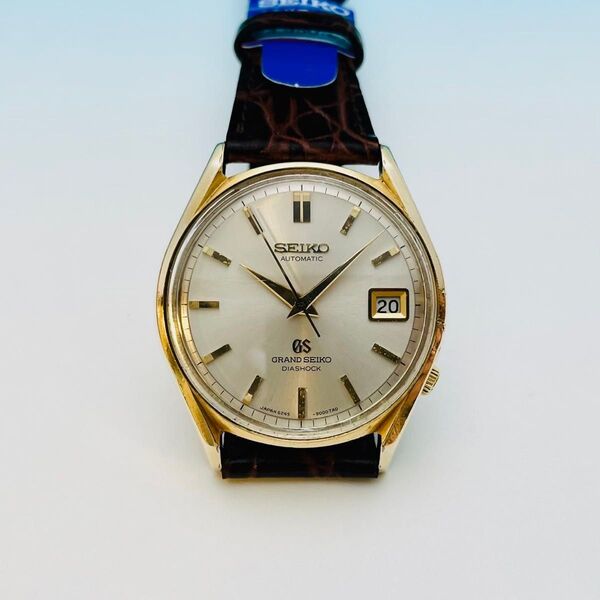 【極上品】グランドセイコー 62GS 良好稼働品 新品ベルト 自動巻き 金張り 6245-9000