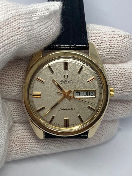 【極上品】OMEGA オメガ シーマスター 自動巻 金張り デイデイト 腕時計