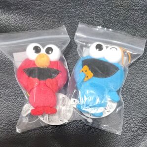 セサミストリート マスコットキーホルダー 2個セット エルモ クッキーモンスター