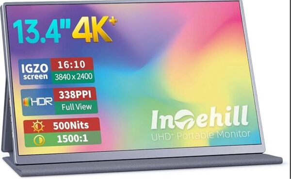 Intehillモバイルモニター 13.4インチ 4K IGZOパネル