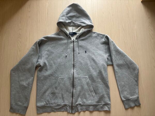 POLO by RALPH LAUREN パーカー Mサイズ グレー ジップアップ ポロラルフローレン