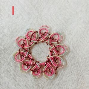 【I】水引サークルパーツ ネックレス・ペンダントなどに!パステルピンク系