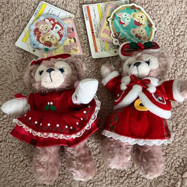 ぬいぐるみバッジ シェリーメイ ディズニー ディズニーシー TDS 2個 クリスマス