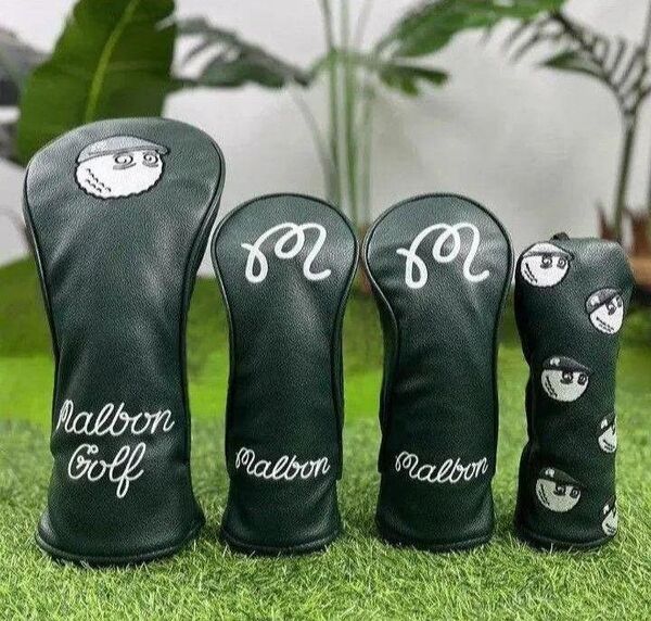 【即発送】マルボンゴルフ Malbon ヘッドカバー 4個セット マルボン