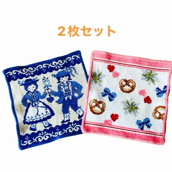 USED美品 FEILERフェイラー タオルハンカチ 2枚セット