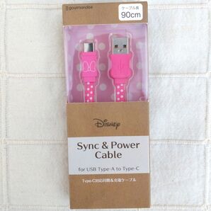 ディズニー ミニーマウス Type-C対応 同期&充電ケーブル 新品