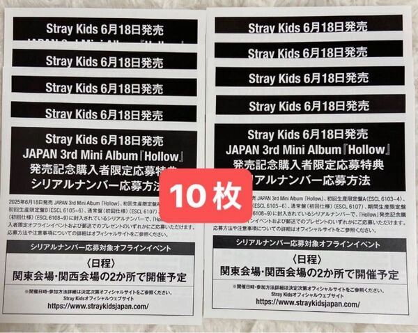 スキズ Stray Kids Hollow 応募券 10枚