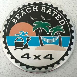 Jeep Beach Rated 4x4 メタルステッカー ワッペン