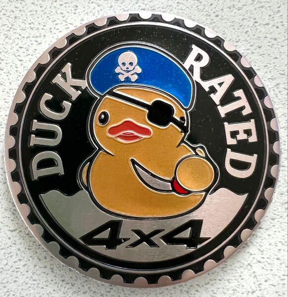 JeepDUCK RATED 4x4パイレーツダックメタルステッカーワッペン