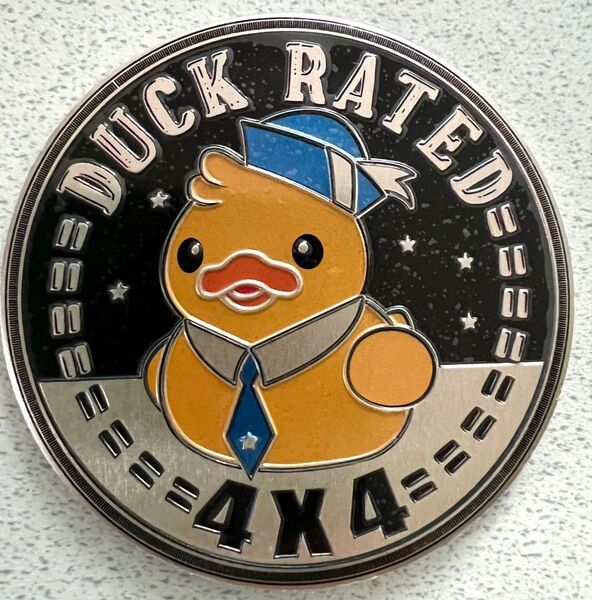 JeepDUCK RATED 4x4マリナーズダックメタルステッカーワッペン