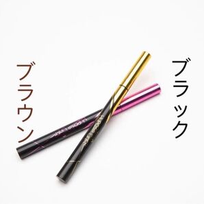 リキッドアイライナー ウォータープルーフ 長耐久 ブラウン &ブラック 2本セット