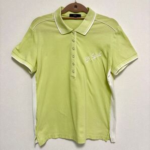 【訳あり特価】23区SPORT 半袖ポロシャツ 黄緑 ライトグリーン L LL ミント サイズⅣ ゴルフ 鹿の子 トップス