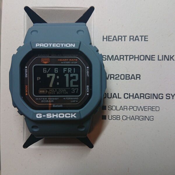 G-SHOCK 心拍数測定機能付き DW-H5600 BLUE GRAY