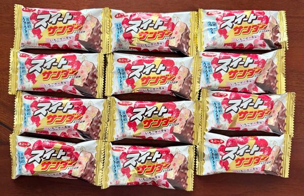 【数量限定】有楽製菓 スイートサンダー いちごケーキ味 12個
