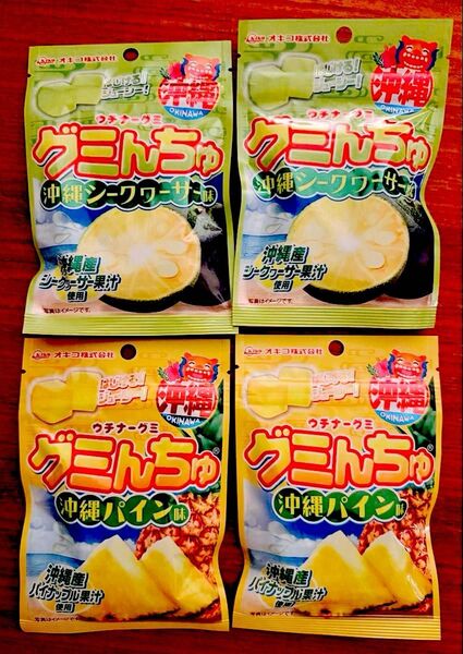 【沖縄限定】沖縄グミ ウチナーグミ グミんちゅ沖縄パイン味、沖縄シークワーサー味(各40g×2個)