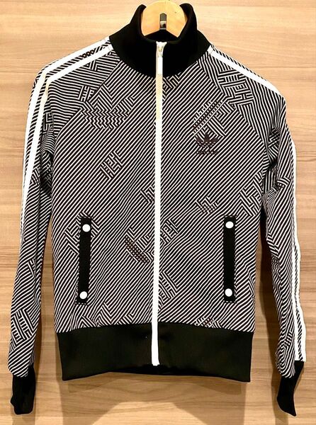 adidas ジャージ トラックジャケット 白/黒 90 S