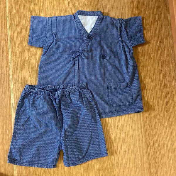 無印良品 甚平 100 男の子 綿100 夏祭り お祭り