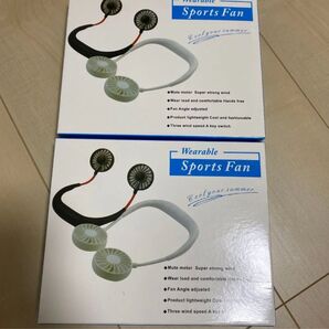 【新品未使用】首かけUSB扇風機 2個(黒)
