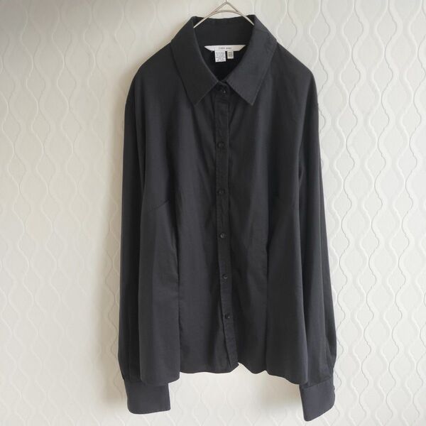 ザラ ZARA 長袖シャツ ブラウス【XL】トップス 黒 シンプル