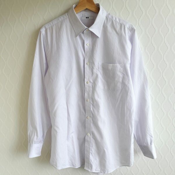 ユニクロ UNIQLO 長袖シャツ ビジネス【L】トップス 綿100%