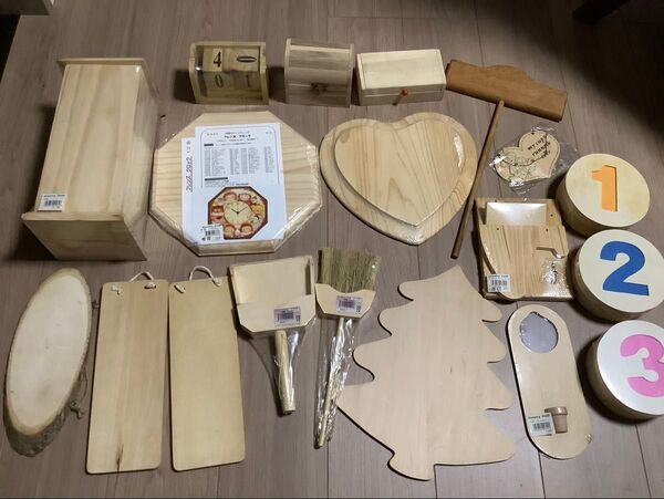 トールペイント 白木 素材 キット含む まとめて19点