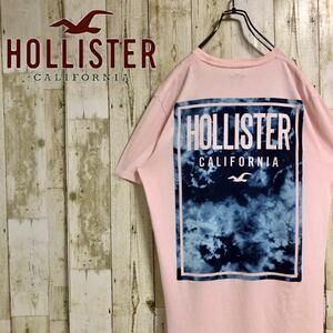 HOLLISTER ホリスター ビッグロゴ ビッグプリント 両面プリント 丸首 ラウンドカットソー メンズ 半袖Tシャツ ラウンドTシャツ TEE L 古着