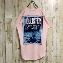 HOLLISTER ホリスター ビッグロゴ ビッグプリント 両面プリント 丸首 ラウンドカットソー メンズ 半袖Tシャツ ラウンドTシャツ TEE L 古着_画像3