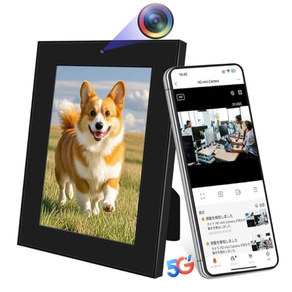 【新品】フォトフレーム型カメラ カメラ LXMIMI 写真立てカメラ Wi-Fi 防犯カメラ スマホで遠隔操作