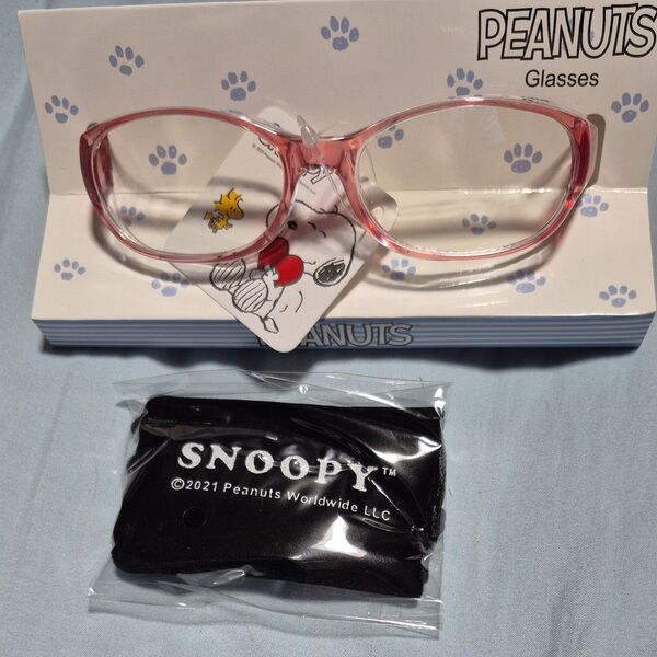 PEANUTS Glasses ピンク スヌーピー 新品未使用