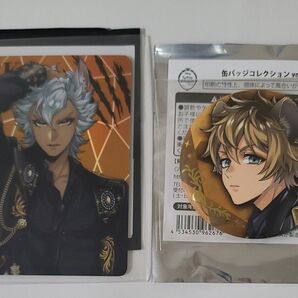 ツイステ ポップアップ ブレイジングジュエル オーロラカード 缶バッジ ジャック ラギー