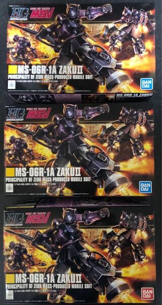 【★HG ガンプラ1/144 MS-06R-1A 『黒い3連星ザク』3体セット★】