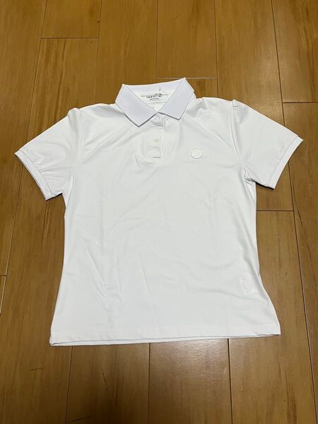 【未使用タグ付き】TeeOff ゴルフウェア ポロシャツ ホワイト Mサイズ 吸水速乾 韓国ブランド レディース