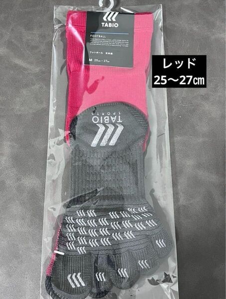 TABIO タビオ 5本指ソックス レッド M 25〜27センチ