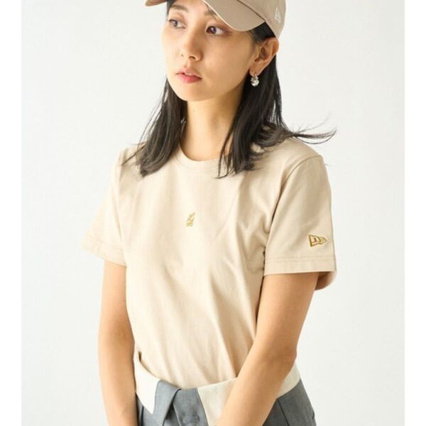 SNIDEL NEW ERA コラボTシャツ S ベージュ