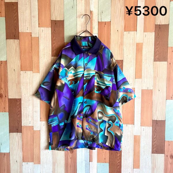 90s 00s vintage 国産 個性的 総柄シャツ 古着 y2k