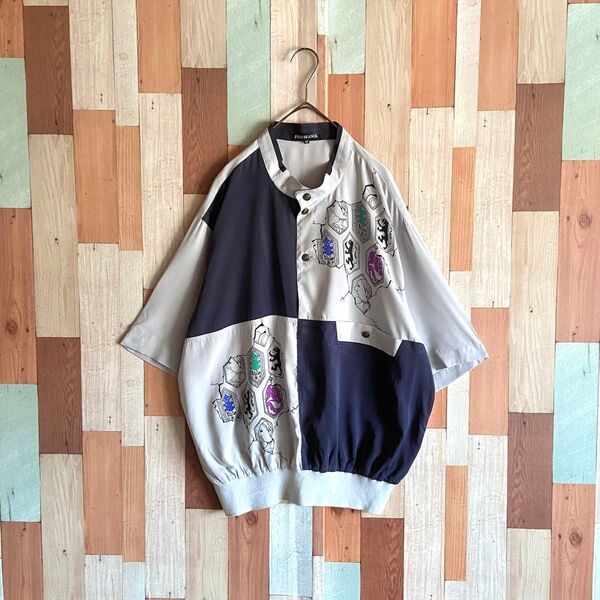 90s 00s vintage 希少古着 スイッチシャツ バンドカラー y2k