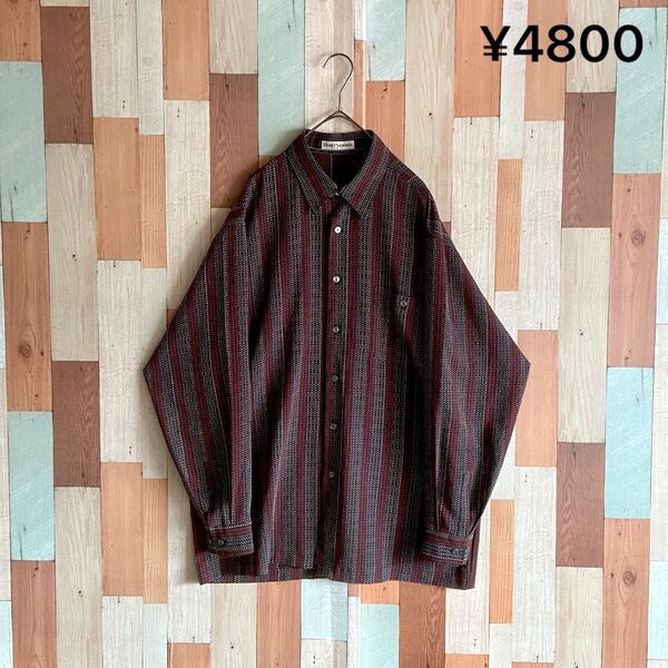 90s 00s vintage 古着 総柄 ドットシャツ モード y2k