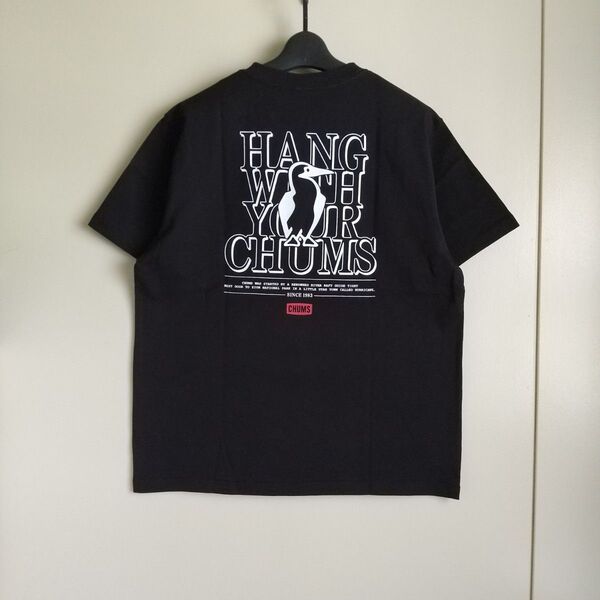 チャムス フリークスストア別注 バックプリント クルーネック Tシャツ ハング ウィズ ブービー ブラック L 新品
