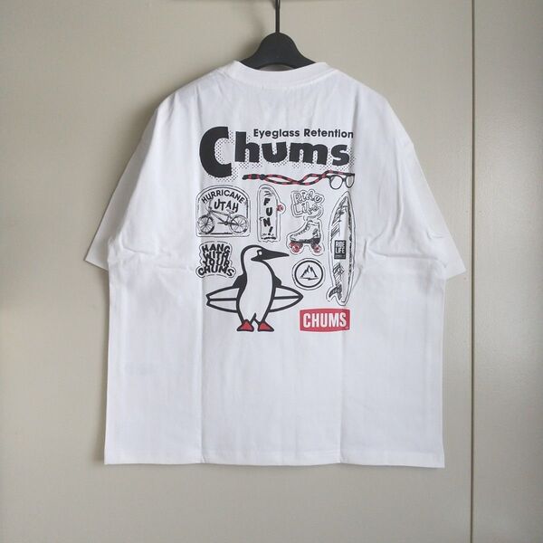 チャムス ムラサキスポーツ別注 半袖Tシャツ バックプリント アーカイブデザイン ホワイト Lサイズ 新品