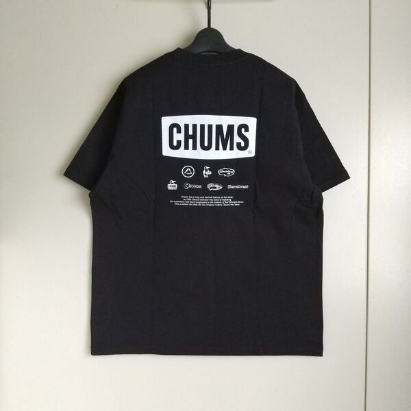 チャムス フリークスストア別注 ヒストリー バックプリント クルーネックTシャツ ブラック XLサイズ 新品