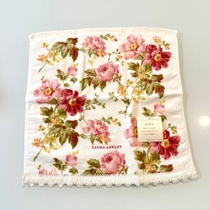 新品 ローラアシュレイ ゲストタオル フローラルピオニー