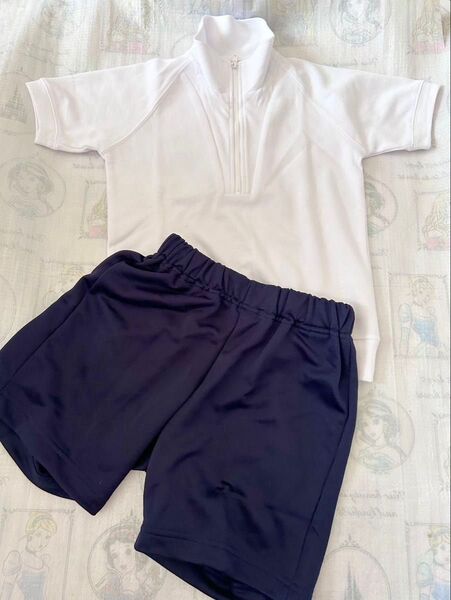 体操着 子供用 体操服 半袖 白 ショート パンツ 130サイズ UVカット
