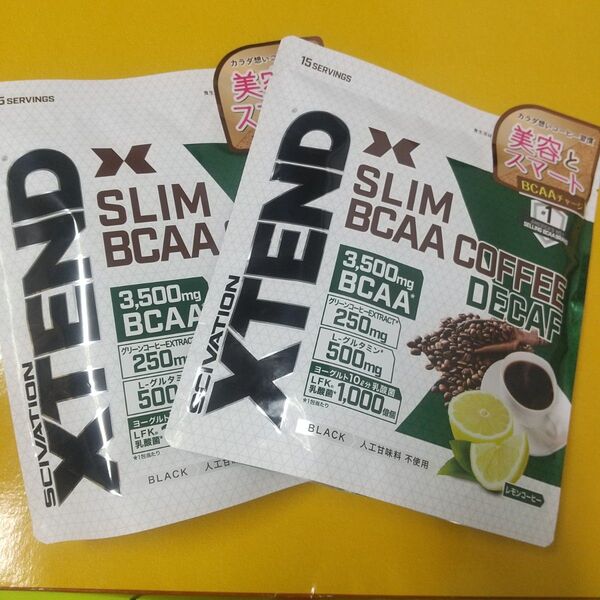 XTEND SLIM BCAA COFFEE DECAF 15個 2袋 デカフェ エクステンド コーヒー レモンコーヒー セット