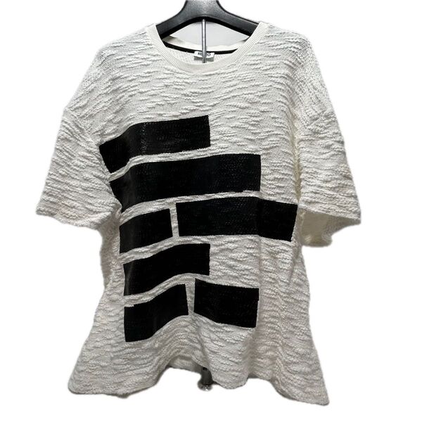 KENZO PARIS ラバーコーティング 半袖 Tシャツ カットソー コットン リネン ケンゾー Mサイズ ホワイト ゆったり