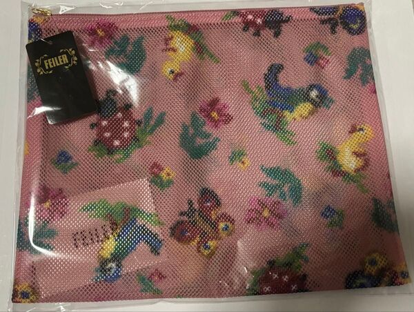 新品 FEILER フェイラー ハイジ メッシュポーチ ピンク 大